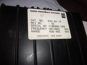 633-6a-1n Rfs Genuine Uhf 50 Watt Duplexer Range 406 450 Mhz