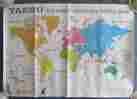 S9000125a Yaesu 1999 The Radio Amateurs World Map 40 X 28 Textured Paper Used