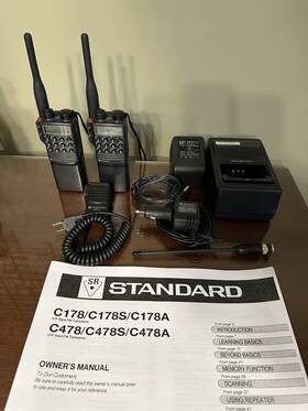 C178a Standard 2 Amateur Radios - Meter Vhf Handheld Transceivers Package Deal