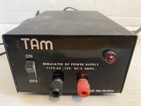 Ps-8290 Tam Vintage Regulated Dc Power Supply 117 V Ac / 12v Dc-4 Amps