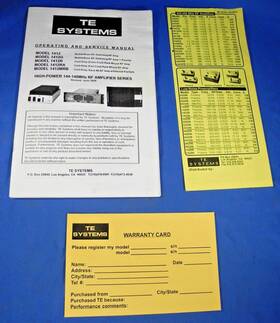 1412mrb Te Systems Operating Manual 1412 1412g 1412r 1412ra And Catalog