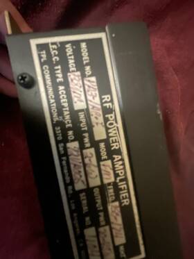 Pa3-1ac-e Tpl 45 Watt Vhf Fm Amplifier