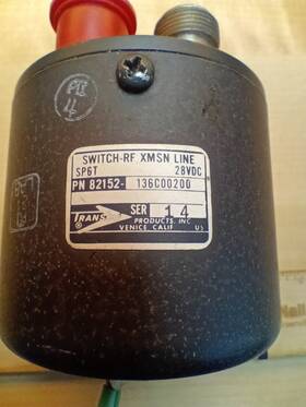82152-136c00200 Transco 28v Sp6t Ftnft 6 Way Coaxial Switch