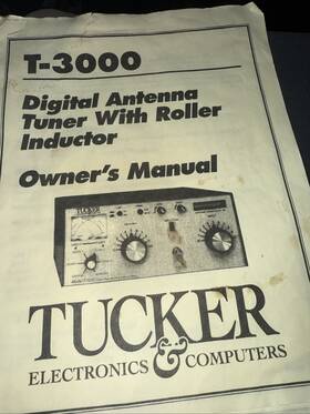 T-3000 Tucker Electronics And Computers Digital Tuner Antenna Manual Used