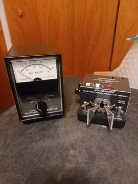 Vec-204 Vectronics Electronic Keyer Paddle With Memory Drake W-4 Wattmeter