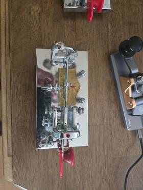 256319 Vibroplex 255319 Original Deluxe Telegraph Morse Key Bug With A Case.