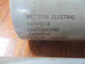 Ks-14124 Western Electric Ks14124 2 Vintage Electrolytic Capacitors 3500uf 100 Vdc