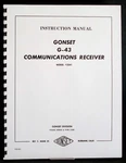 Gonset G-43 Communications Receiver Instruction Manual. Fixed Price $11.99.