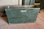 Harris Tactical Radio Battery Box Wide Green Us Military Empty. Fixed Price $25.00.