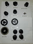 Lot Of 12 Hallicrafters SX-28 Radio Knobs ( 13 Pieces Total ). Fixed Price $55.00.