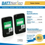 2X 9.6V 1000MAH Nimh Battery For Yaesu Vertex FNB-41, FNB-42, FT-40, VXA-100. Fixed Price $57.00.