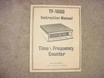 Pride TF-1000 Time / Frequency Counter Manual On Cd. Fixed Price $20.00.