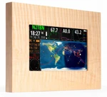 Basic Hfclock 9" Lcd Touchscreen Unit With Raspberry Pi, Tiger Maple Wood Frame. Fixed Price $519.99.