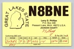 Ham Radio Qsl N8BNE Michigan Usa 1982 Great Lakes State Jackson County. Fixed Price $16.99.