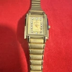 Mema Quartz 22K Gold Electro Plated Watch Date Crystal Markers Water Resistant. Fixed Price $159.00.