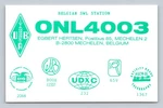 Ham Radio Qsl ONL4003 Mechelen Belgium 1992 Kenwood R5000 Drake R4C. Fixed Price $16.99.