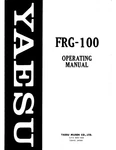 Yaesu FRG-100 Instruction Manual 32LB Paper + 100LB Cover Stock. Fixed Price $19.95.