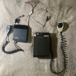 Lot Of 2 Vhf Fm Transceiver Alinco DR-119T W/ Original Mic And Motorola Untested. Fixed Price $125.99.