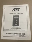 MFJ-247 Hf Swr Analyzer Original Instruction Manual. Fixed Price $24.50.