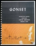 Gonset GSB201 GSB-201 Model 3340 Linear Amplifier Instruction Manual. Fixed Price $11.99.