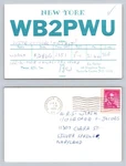 Ham Radio Qsl Qso Postcard WB2PWU, Rockville Centre, Ny, Usa. Fixed Price $13.99.