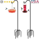 Adjustable Garden Shepherd Hook Stand W/ 7 Prongs Bird Feeders Lanterns Baskets. Fixed Price $63.98.