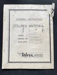 Rare Vintage Factory Telrex Antenna Assembly Instructions Manual Cb Ham Radio. Fixed Price $17.60.