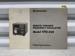 Kenwood Remote Variable Frequency Oscillator Model VFO-820 Operating Manual. Fixed Price $15.99.