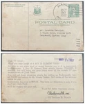 1957 Philippines 2C Postal Card, Tv Antenna Ad To Reach Clark Field; *d. Fixed Price $8.00.
