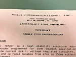 Vintage Relm TEM2NT Tunable Encoder/decoder Instruction Hard To Find Guides. Fixed Price $10.00.