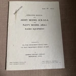 Wwll Radio Operating Manual Army SCR-515-A & Navy ABA-1 General Electric 1941. Fixed Price $22.00.