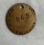 Vtg Antique World War Ii Ww 2 Colonial Radio Corporation Brass Tag Fob Id 8 65. Fixed Price $207.00.