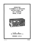 Hallicrafters S-20R S20R Sky Champion Alignment And Servicing Manual. Fixed Price $12.99.