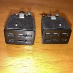 Pair Of 6 Hole Female Plug Socket For Ham Military And Shortwave Radio. Fixed Price $15.50.