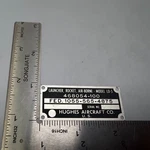 Vtg Hughes Aircraft Co Usa Rocket Launcher Model LD-5 Tag Name Plate New. Fixed Price $14.95.
