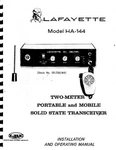 Rare Lafayette HA-144 Transceiver Installation & Operating Manual 19 Pages Copy. Fixed Price $10.80.