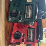Two Ll Bean Eton Radio FR-200 Emergency Short Wave Am/fm Hand Crank Red. Fixed Price $20.00.
