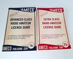 Vtg Set Of 2 Ham Ameco Radio Amateur License Guides Advance & Extra Class 1970. Fixed Price $24.99.