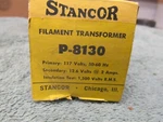 Stancor P-8130 Filament Transformer 12.6 Volts Amps New In Box. Fixed Price $35.00.