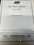 Mfj -66 Dip Meter Adapter Instruction Manual. Fixed Price $26.80.