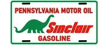 Sinclair Gasoline Custom License Plate - Car Metal Tag. Fixed Price $14.00.