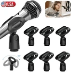 6 Adjustable Universal Microphone Mount Clip Clamp Holder For All Stand Usa. Fixed Price $8.09.