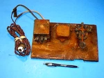 Vtg Antique Barn Find Radio Telegraph Learner's Set With Buzzer Key Power Suppy. Fixed Price $30.00.