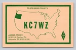 Ham Radio Qsl KC7WZ Clackamas County Oregon Usa 1982 Cubic Astro 103. Fixed Price $15.99.