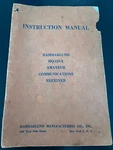 Instruction Manual For Hammarlund HQ-129-X. Fixed Price $39.95.