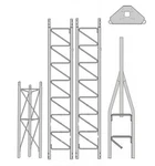 Rohn 25SS030 Series 30' Self Supporting Tower Kit + AS25G Rotator Shelf. Fixed Price $1009.00.