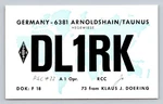 Ham Radio Qsl DL1RK Arnoldshain Germany 1966 Collins Equipment. Fixed Price $16.99.