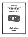 Hallicrafters S-17 And SX-17 Super Skyrider Operating Service Instructions. Fixed Price $12.99.