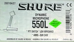 Shure Dynamic Microphone 550L Brown Low Impedance Ptt Switch New!. Fixed Price $99.00.