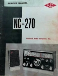 Service Manual National Radio NC-270 Sw. Fixed Price $39.95.